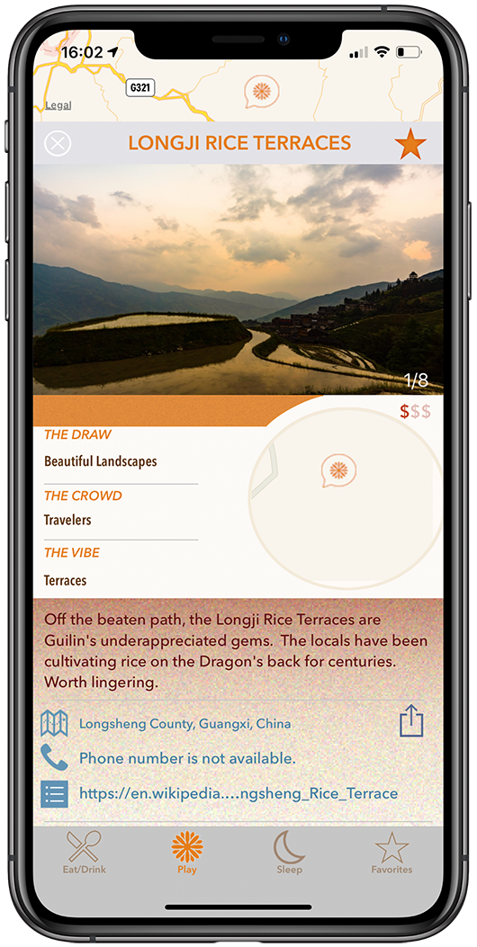 Curated Experiences Screenshot